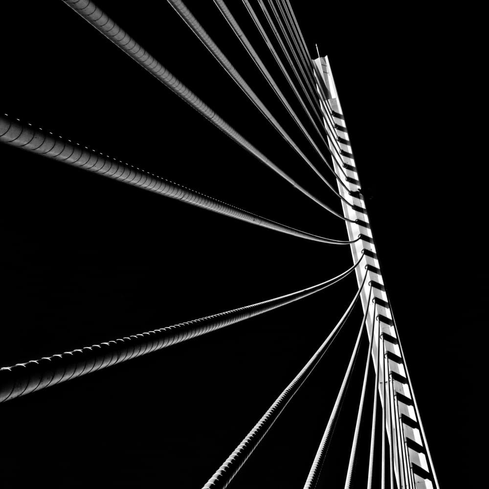 Abstract Bridge Lines by Eric Mattheyses — canvas wall art