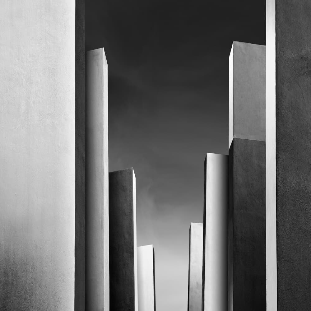 Abstract City Columns by Pietrino Di Sebastiano — canvas wall art