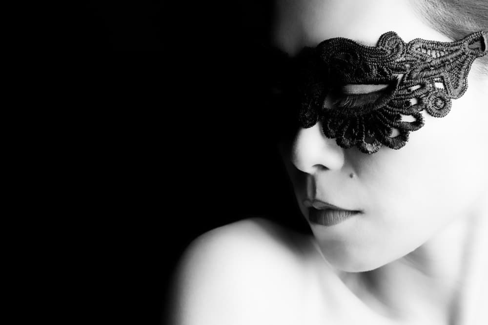 Elegant Masked Portrait by Masami Kondo — canvas wall art