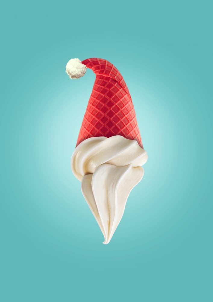 Santa Ice Cream Hat by Artem Pozdniakov — canvas wall art