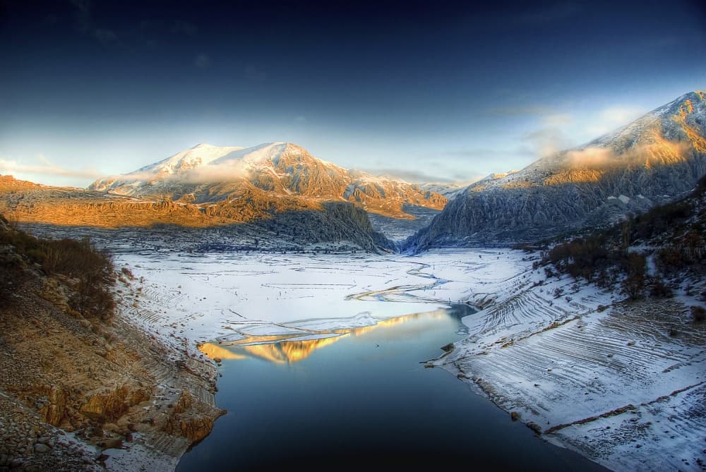 Snowy Mountain Reflections by Jose C. Lobato — canvas wall art