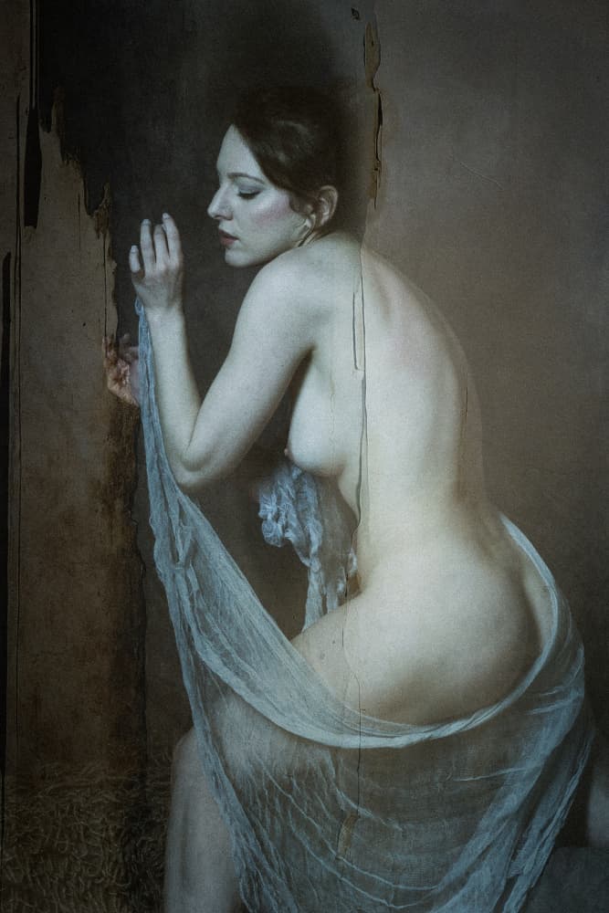 Contemplative Nude Figure by Ruth Franke — canvas wall art