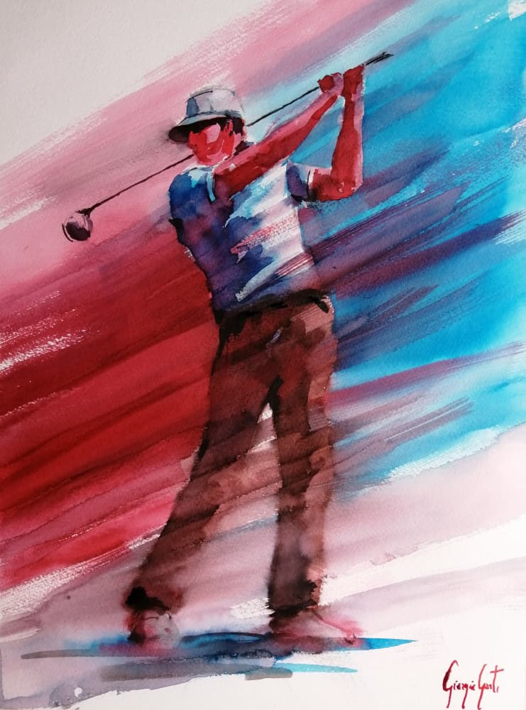 Dynamic Golf Swing by Giorgio Gosti — canvas wall art