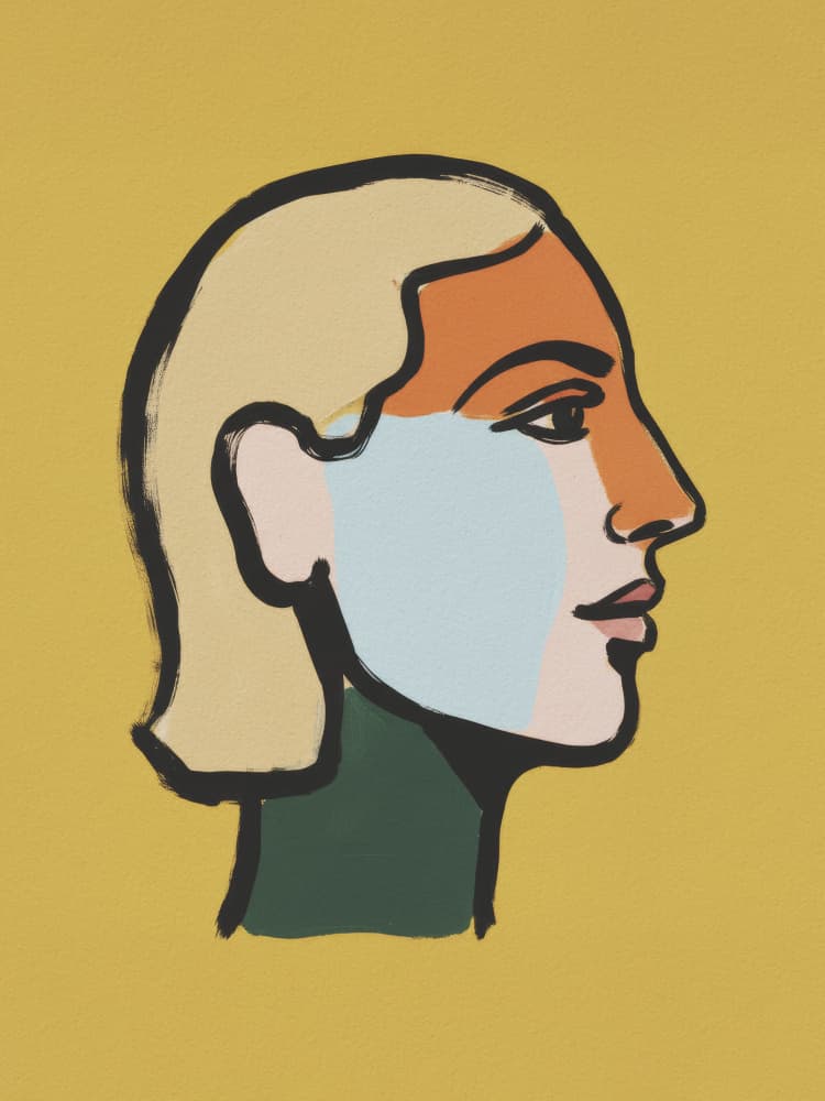 Modern Blonde Profile by Andreas Magnusson — canvas wall art