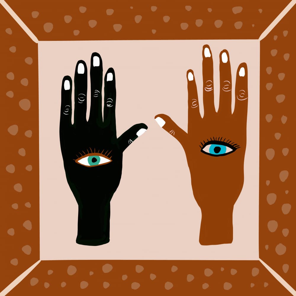 Mystic Eye Hands by Sharyn Bursic — canvas wall art