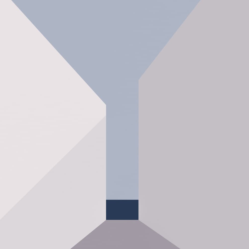Blue Geometric Passage by Livia Frigo — canvas wall art