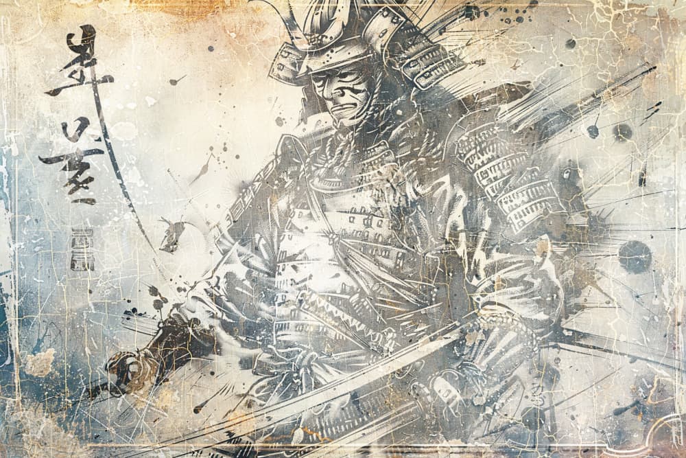 Gritty Samurai Master by Rafal Kulik — canvas wall art