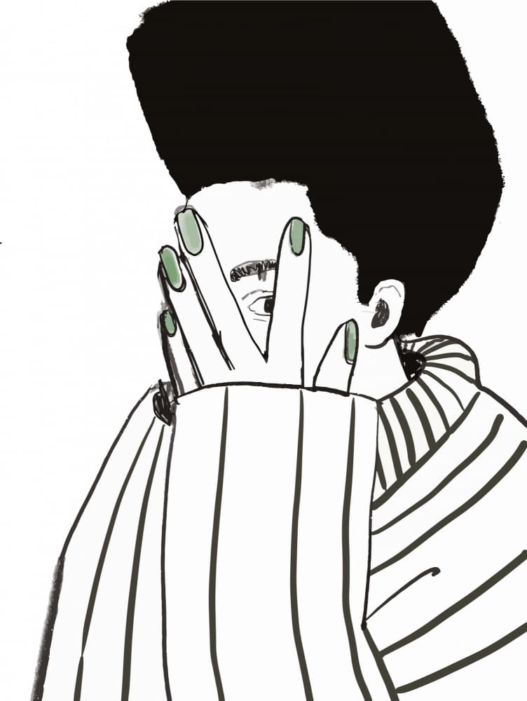Green Nails Peek by Ebony Carter — canvas wall art