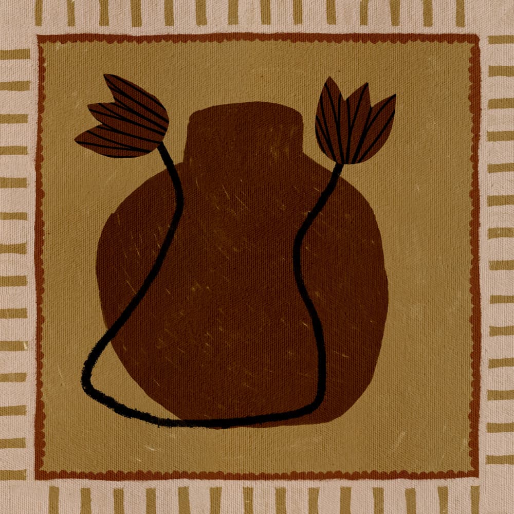 Out of Vase Blooms 2 by Shatha Al Dafai — canvas wall art