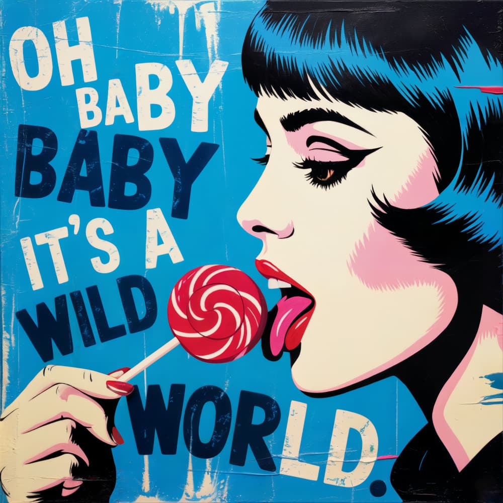 Pop Art Sweet Lollipop by Andreas Magnusson — canvas wall art