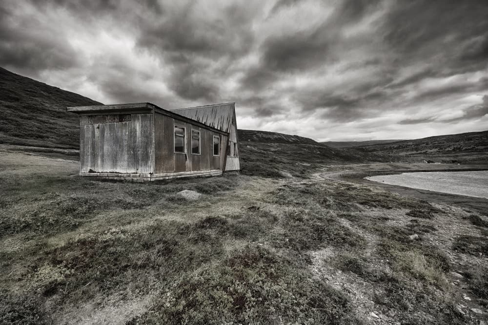 Old Cabin Moody Sky by Þorsteinn H. Ingibergsson — canvas wall art