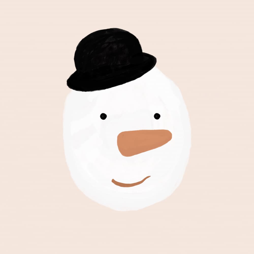 Gentleman Snowman by Orara Studio — canvas wall art