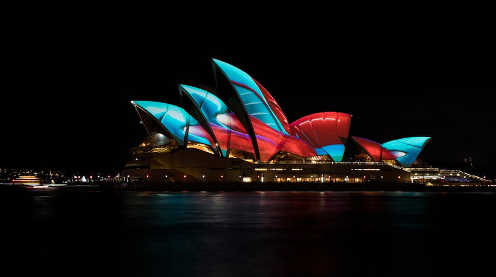 Vibrant Sydney Opera House by C.S. Tjandra — canvas wall art