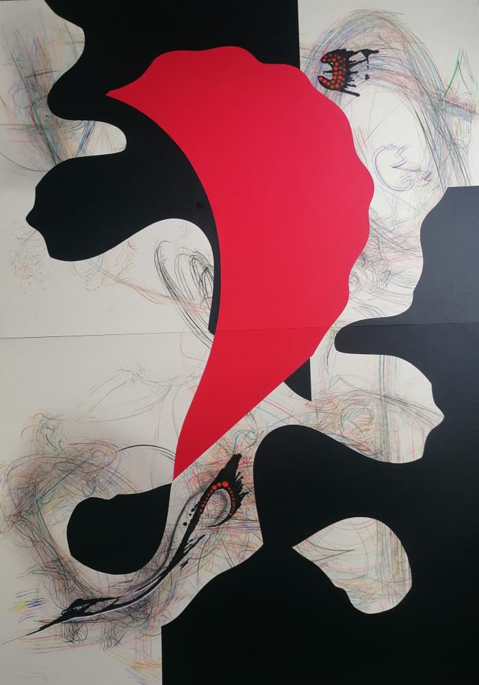 Abstract Red Wave by Stefano Mazzolini — canvas wall art