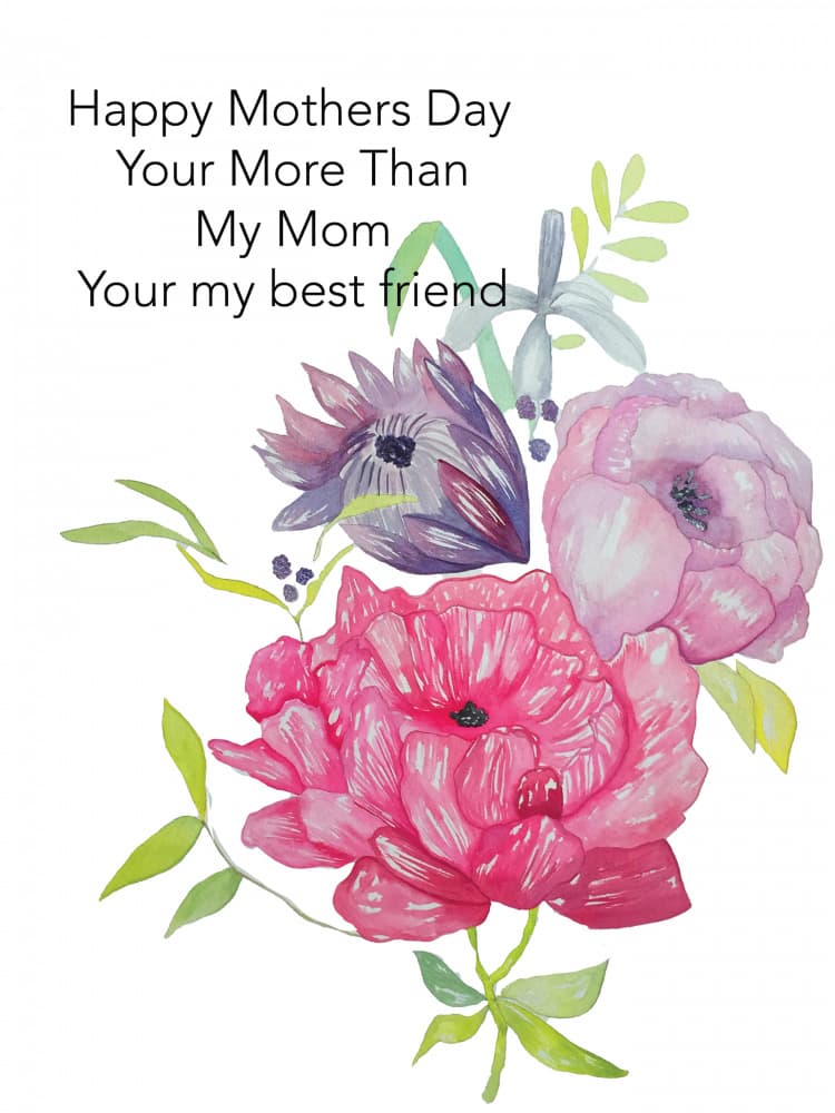 Happy Mothers Day Bouquet by Breanna Megan Studio — canvas wall art
