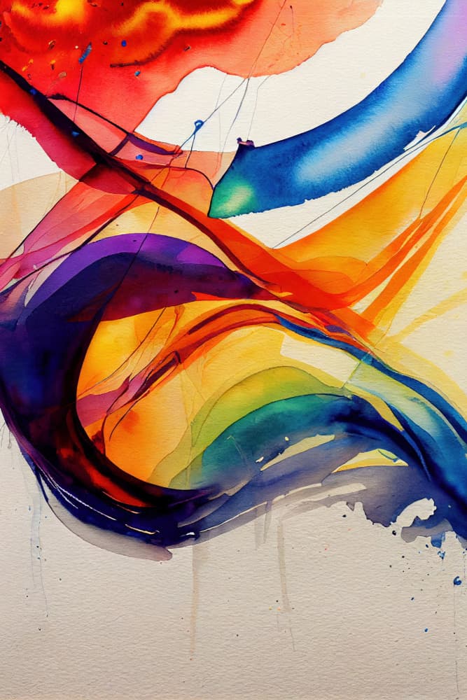 Vibrant Rainbow Flow by Mauro — canvas wall art