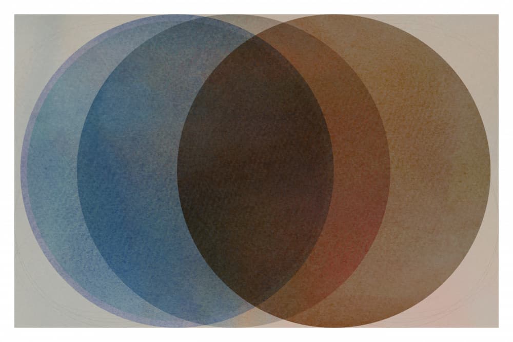 Overlapping Abstract Circles by cartissi — canvas wall art