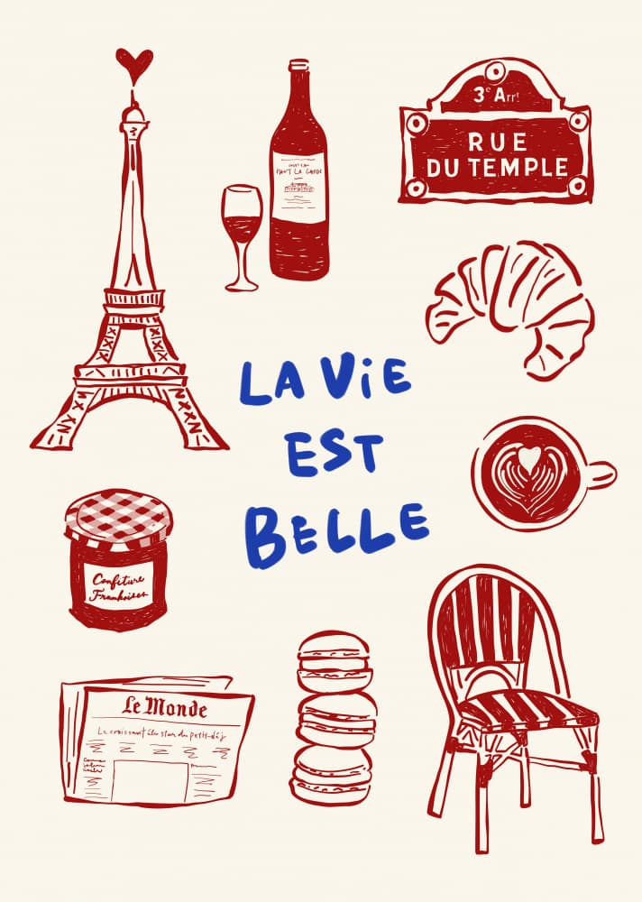 La Vie Est Belle Paris by Rio Soléy — canvas wall art