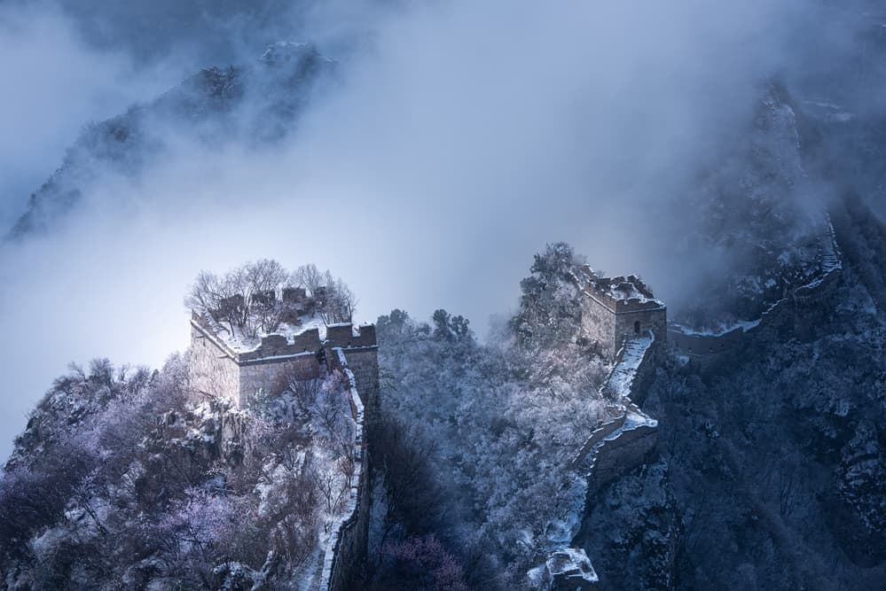 Great Wall Winter Mist by Simoon — canvas wall art