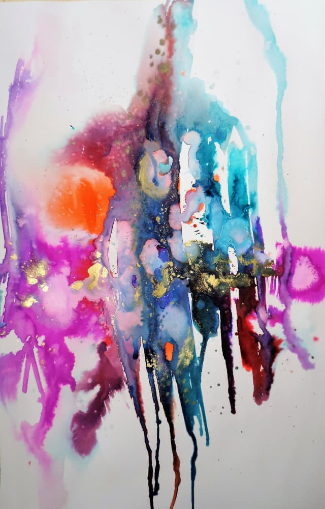Vibrant Color Flow by Sylvie Demers — canvas wall art