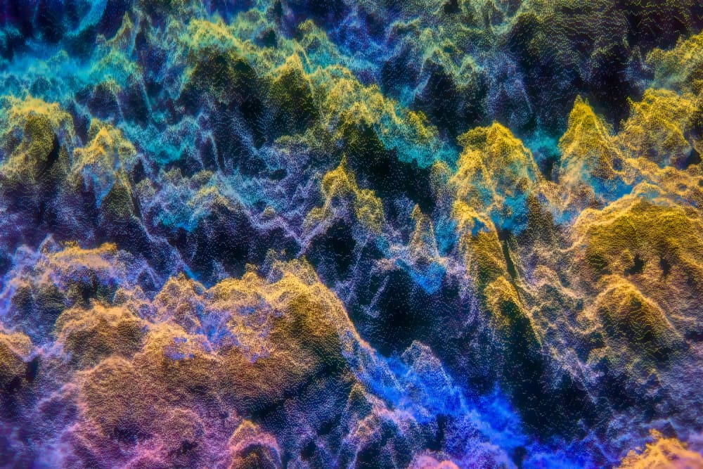 Colorful Abstract Peaks by Piet Haaksma — canvas wall art