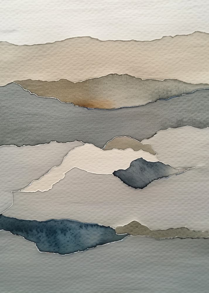 Serene Mountain Layers by May Hilma — canvas wall art
