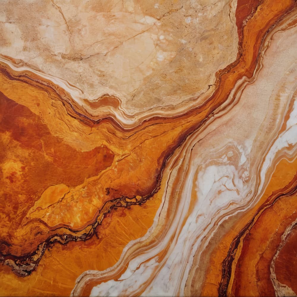 Orange Marble Flow by Alpenglow Workshop — canvas wall art