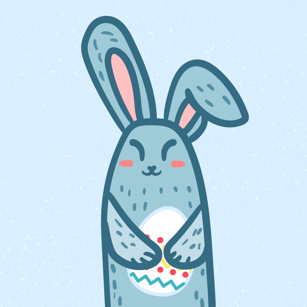 Happy Easter Bunny by Marika Barsrsind — canvas wall art