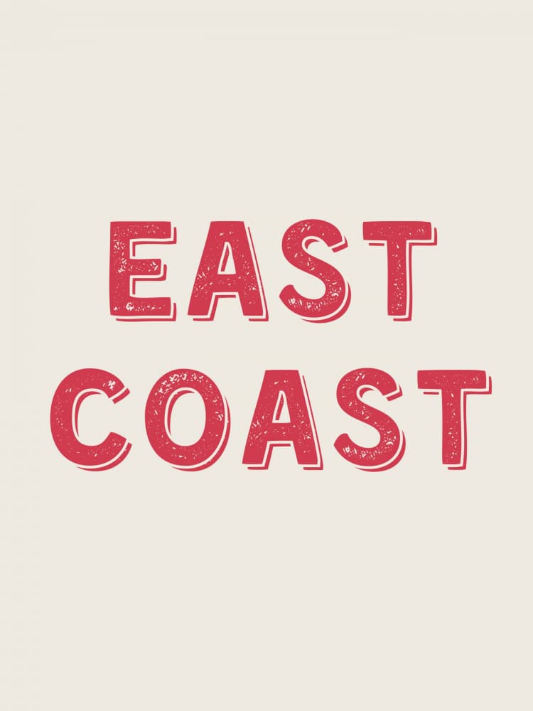 East Coast Vintage Text by Jolly and Dash — canvas wall art