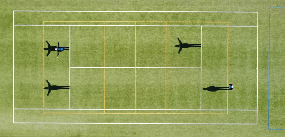 Overhead Tennis Court by Dusan Ignac — canvas wall art