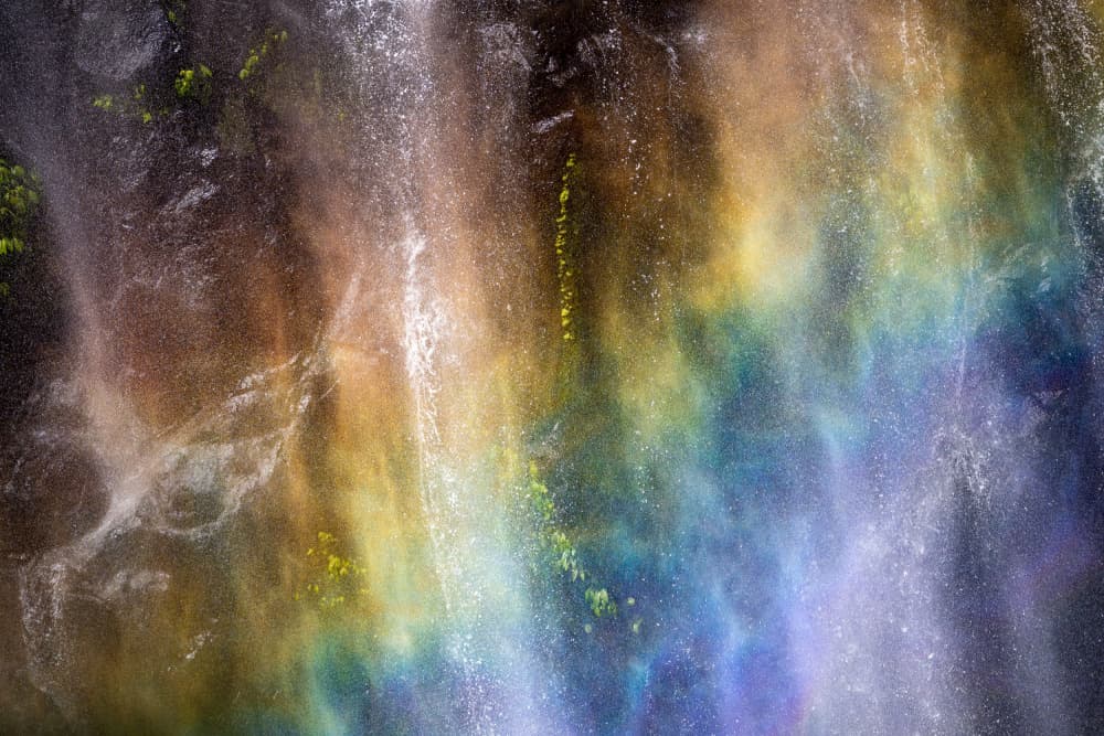 Vibrant Rainbow Waterfall Mist by Alistair McKeough — canvas wall art