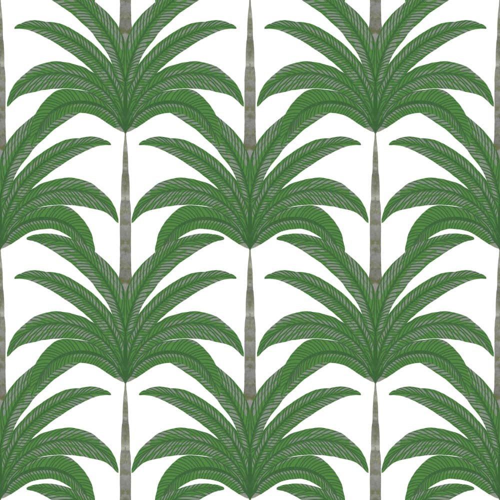Green Palm Pattern by Josie George — canvas wall art