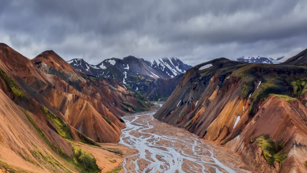 Colorful Volcanic Valley by Hanping Xiao — canvas wall art