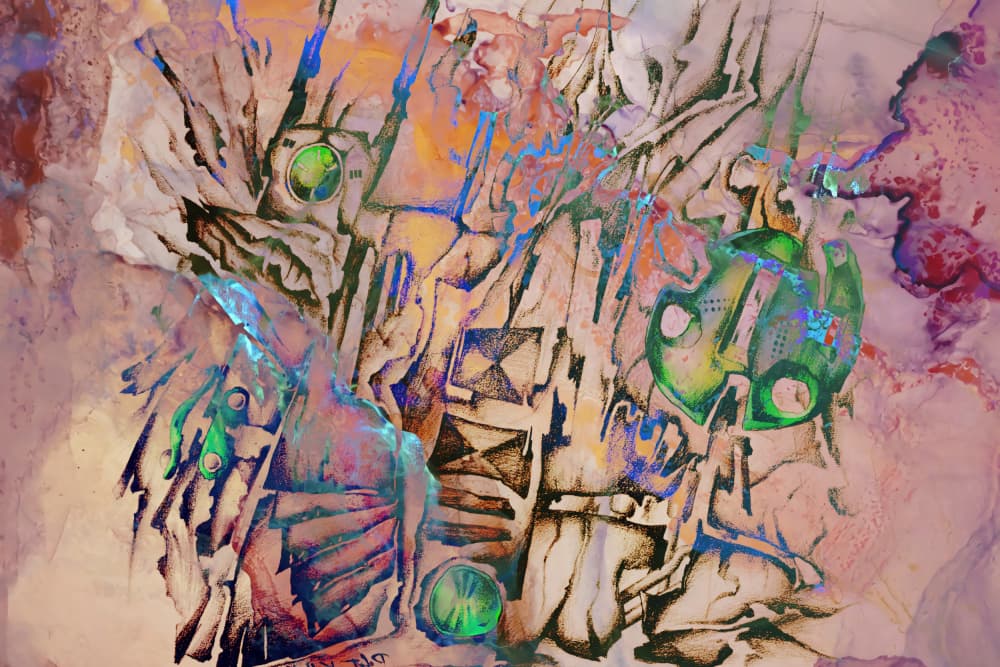 Intricate Abstract Glow by Rafal Kulik — canvas wall art