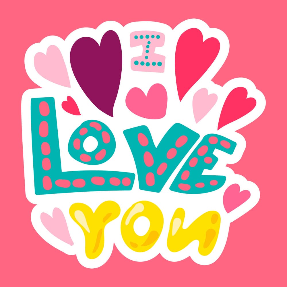 I Love You Hearts by Marika Barsrsind — canvas wall art