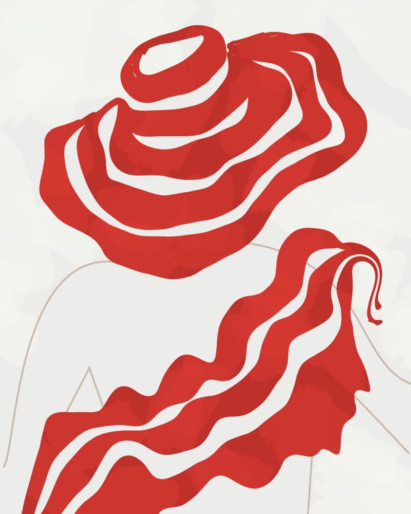 Elegant Red Hat by Sannel Larson — canvas wall art