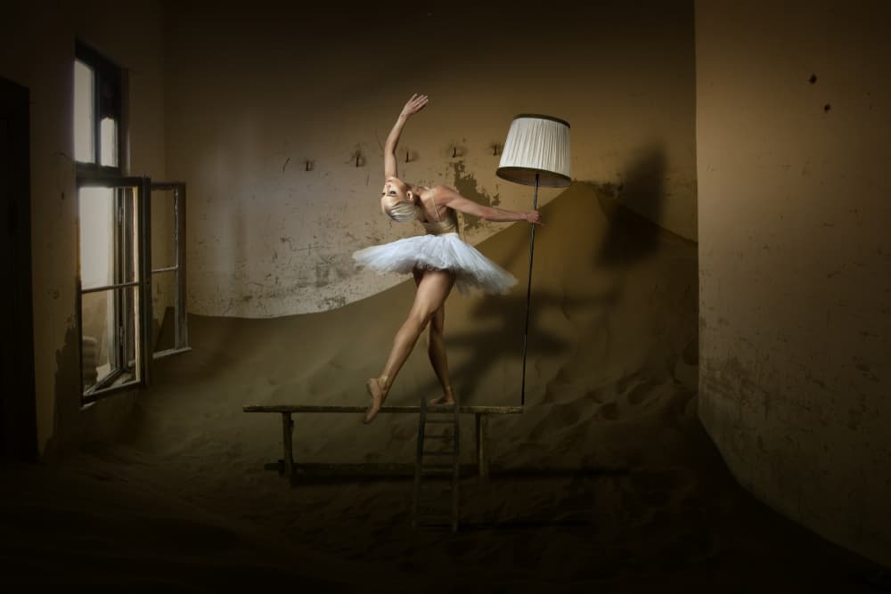 Ballerina Empty Room by Christine von Diepenbroek — canvas wall art