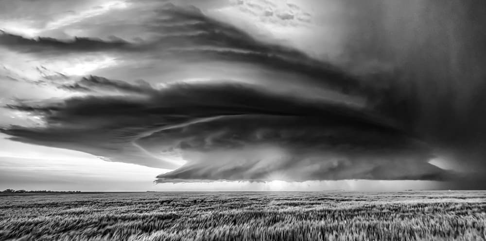 Dramatic Storm Over Field by Rob Darby — canvas wall art
