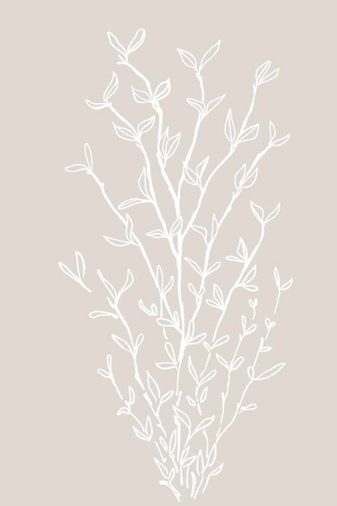 Minimalist Botanical Branches by Rosana Laiz Blursbyai — canvas wall art