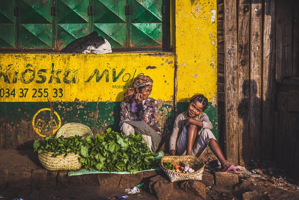 Smiling Market Girls by Marco Tagliarino — canvas wall art