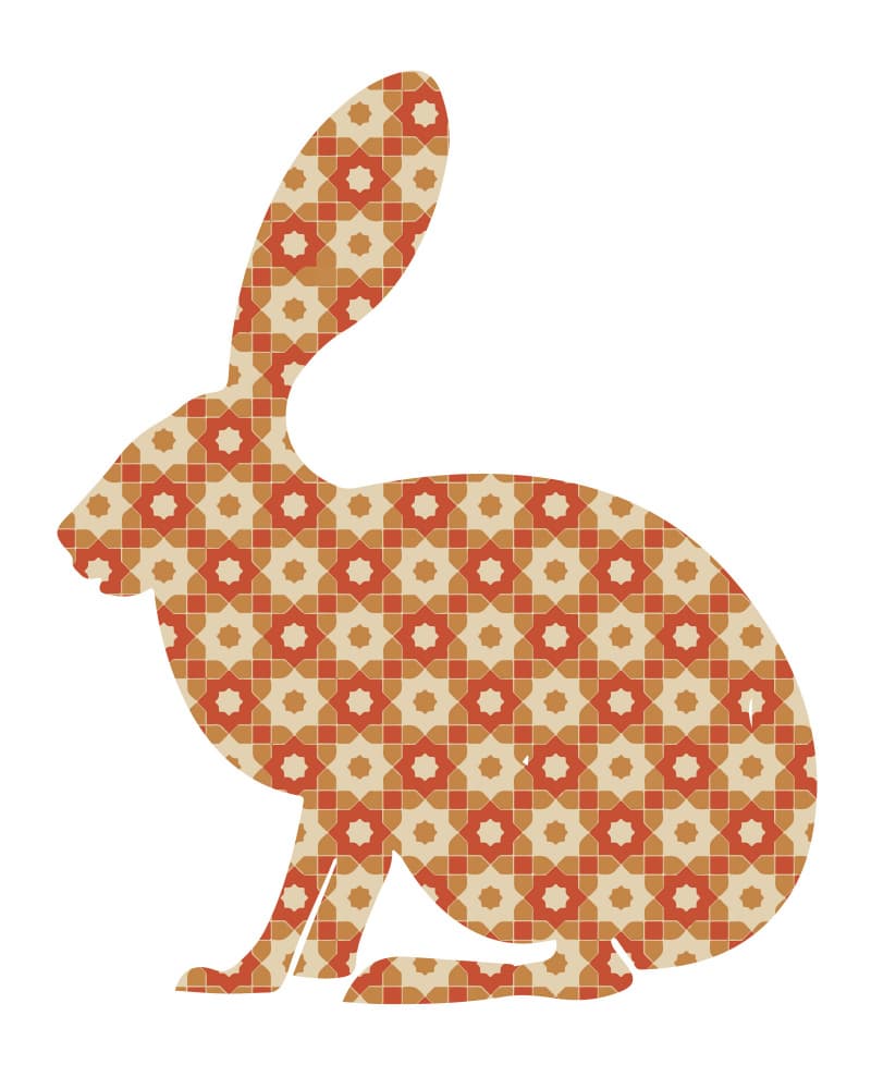 Ornate Patterned Rabbit by Emiliano Deificus — canvas wall art