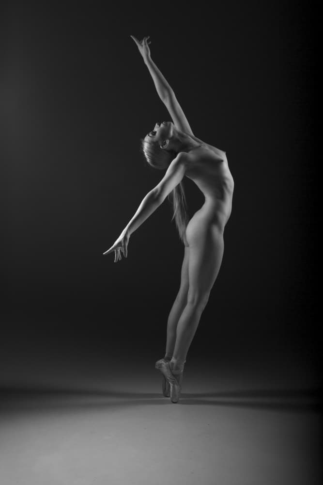 Graceful Nude Ballerina by Prashant Meswani — canvas wall art