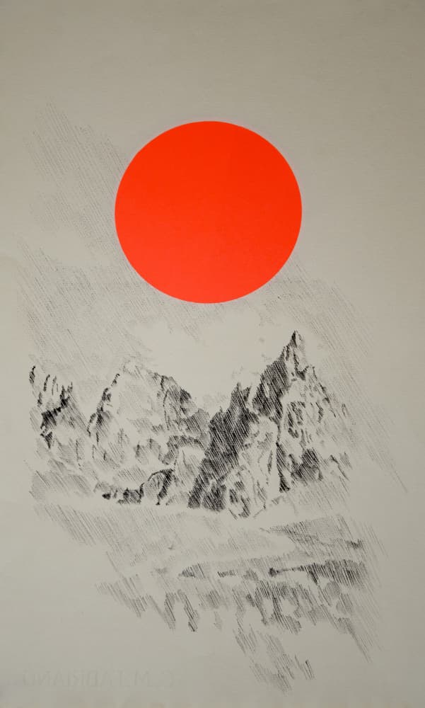 Red Sun Mountains by David Diehl — canvas wall art