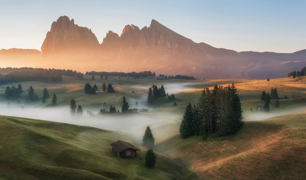 Misty Mountain Morning by Ales Krivec — canvas wall art