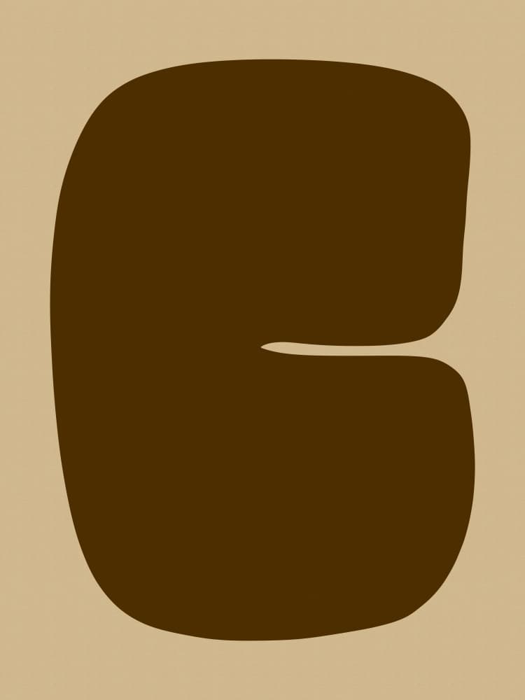 Bold Brown Form by Treechild — canvas wall art