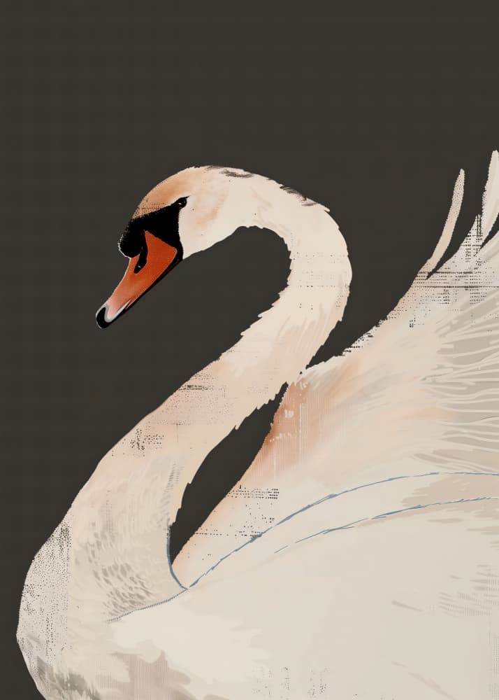 Graceful White Swan by Andreas Magnusson — canvas wall art