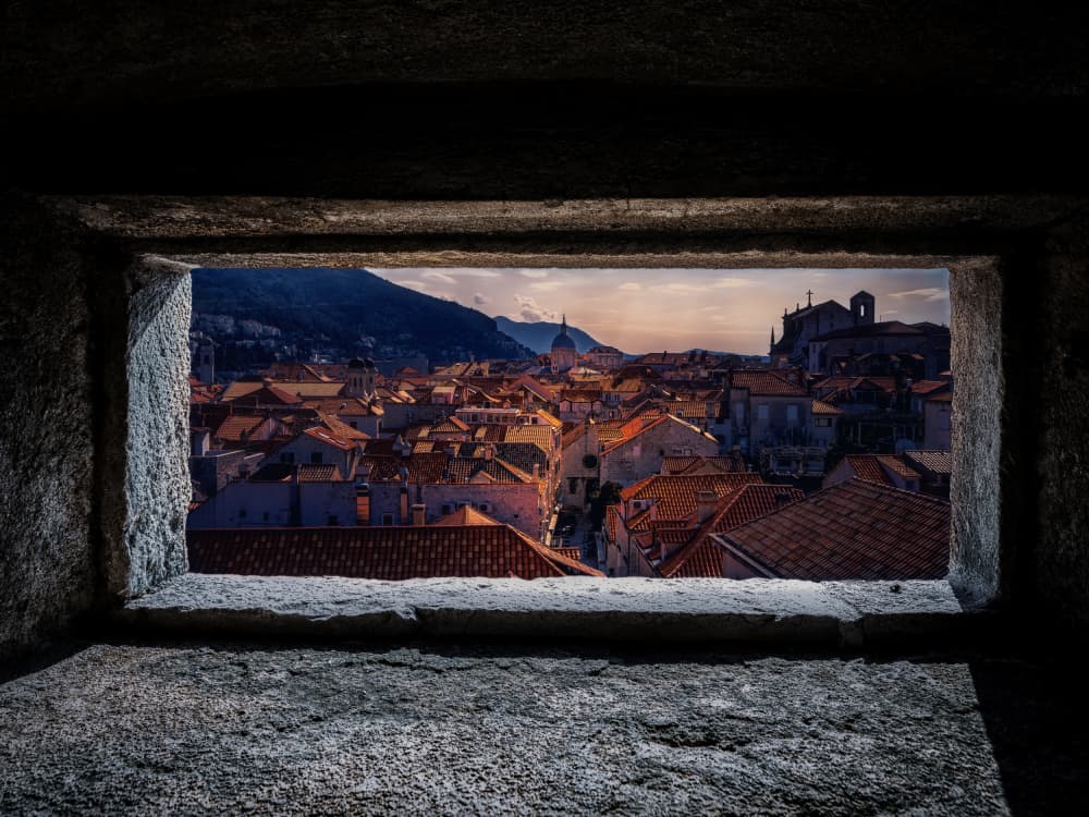 Dubrovnik Window View by Frank W. — canvas wall art
