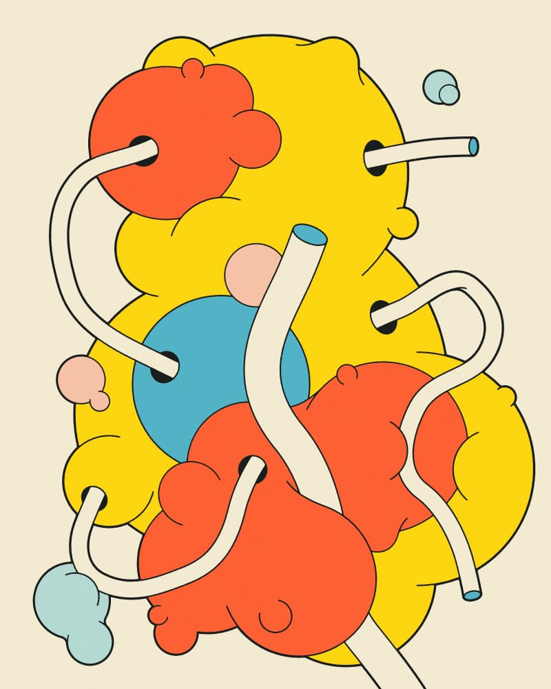 Playful Organic Connections by Jazzberry Blue — canvas wall art