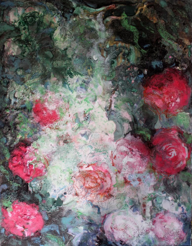 Abstract Rose Garden by Marina Nelson — canvas wall art