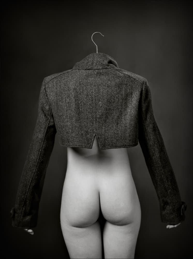 Jacket Over Bare Back by Catchlight Studio — canvas wall art